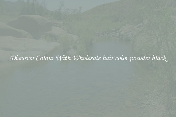 Discover Colour With Wholesale hair color powder black