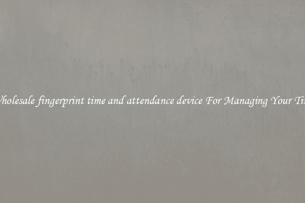 Wholesale fingerprint time and attendance device For Managing Your Time