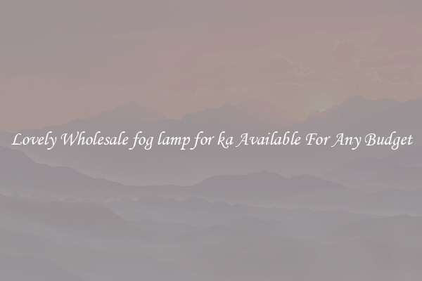 Lovely Wholesale fog lamp for ka Available For Any Budget