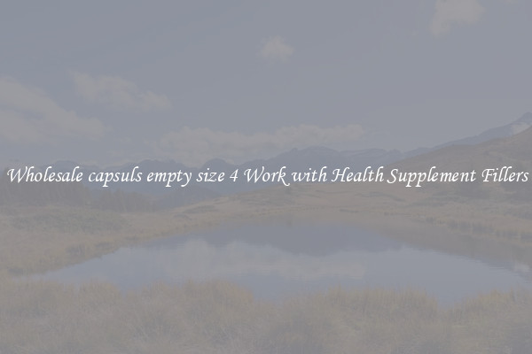 Wholesale capsuls empty size 4 Work with Health Supplement Fillers