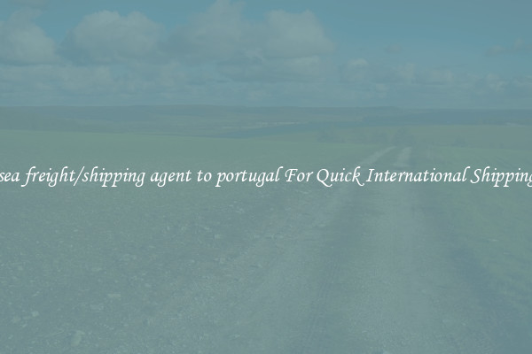 sea freight/shipping agent to portugal For Quick International Shipping