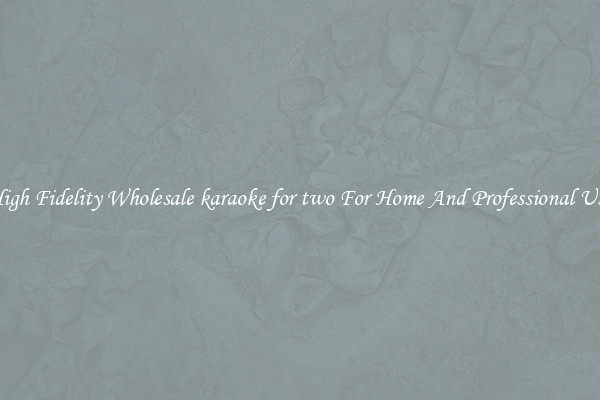 High Fidelity Wholesale karaoke for two For Home And Professional Use