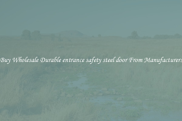 Buy Wholesale Durable entrance safety steel door From Manufacturers