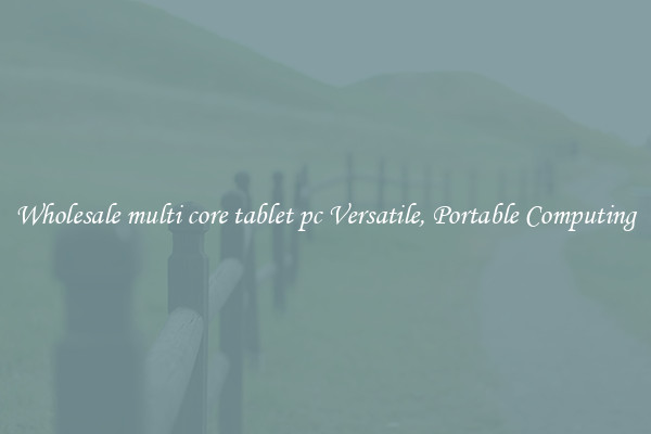 Wholesale multi core tablet pc Versatile, Portable Computing