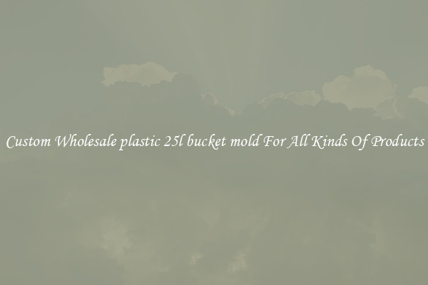Custom Wholesale plastic 25l bucket mold For All Kinds Of Products