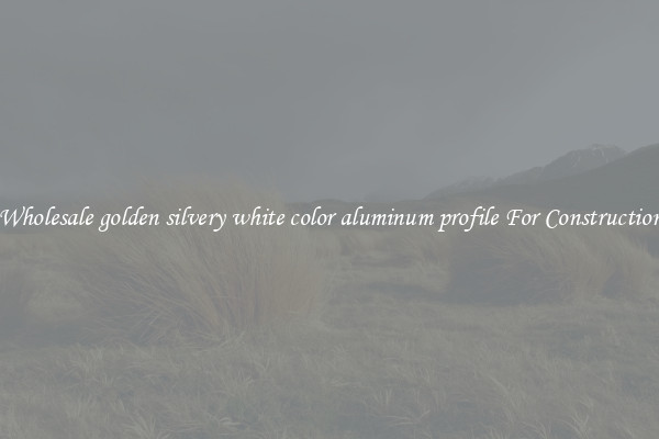 Shop Wholesale golden silvery white color aluminum profile For Construction Uses