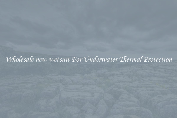Wholesale new wetsuit For Underwater Thermal Protection